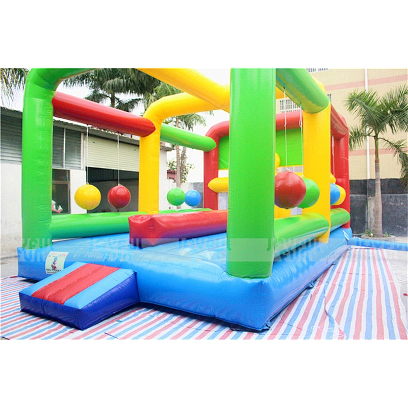 Custom design inflatable shooting ball game outdoor inflatable sport bridge hit ball game with frame