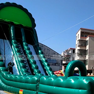 New Design Popular 30*8*12.3m Inflatable Giant Slide Zip Line