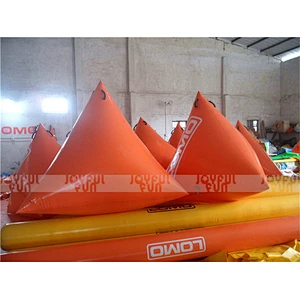Cheap inflatable paintball air field triangle obstacle inflatable funny game for kids and adults