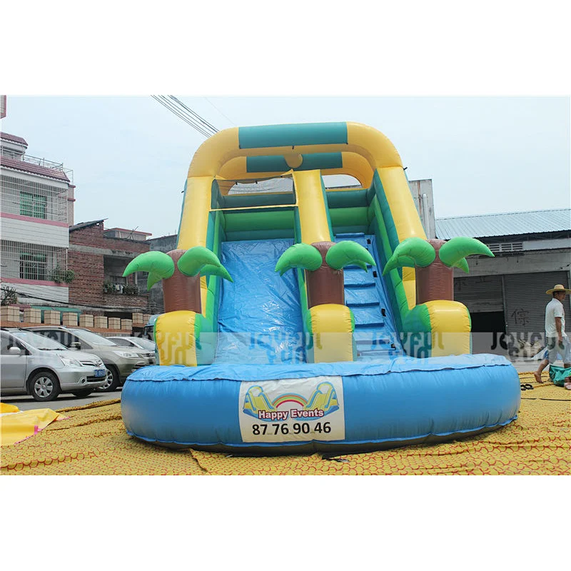 High Quality Amusement Park Tropical Inflatable Water Slide with Pool Cleaner