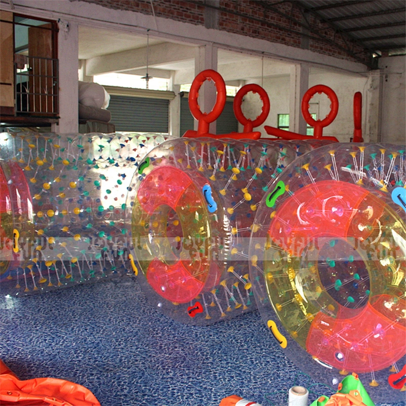 Professional China factory inflatable water roller funny game inflatable wheel toy for kids or adults