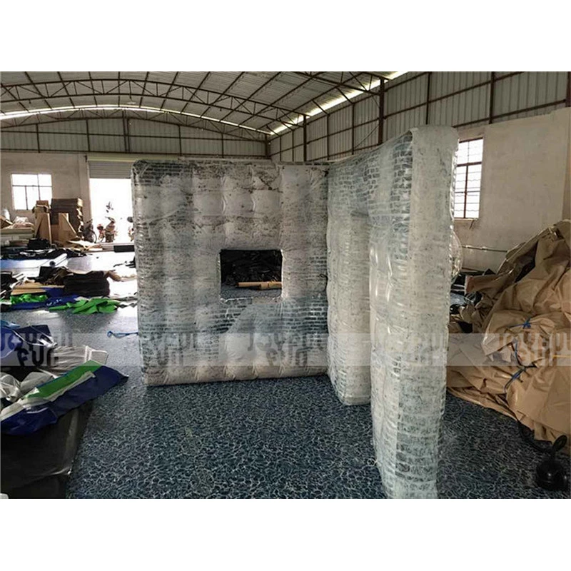 China cheap price inflatable paintball camouflage wall inflatable popular war game