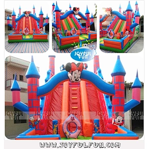 Professional supplier custom print playground used Inflatable dry slide  indoor outdoor inflatable playground slide for children