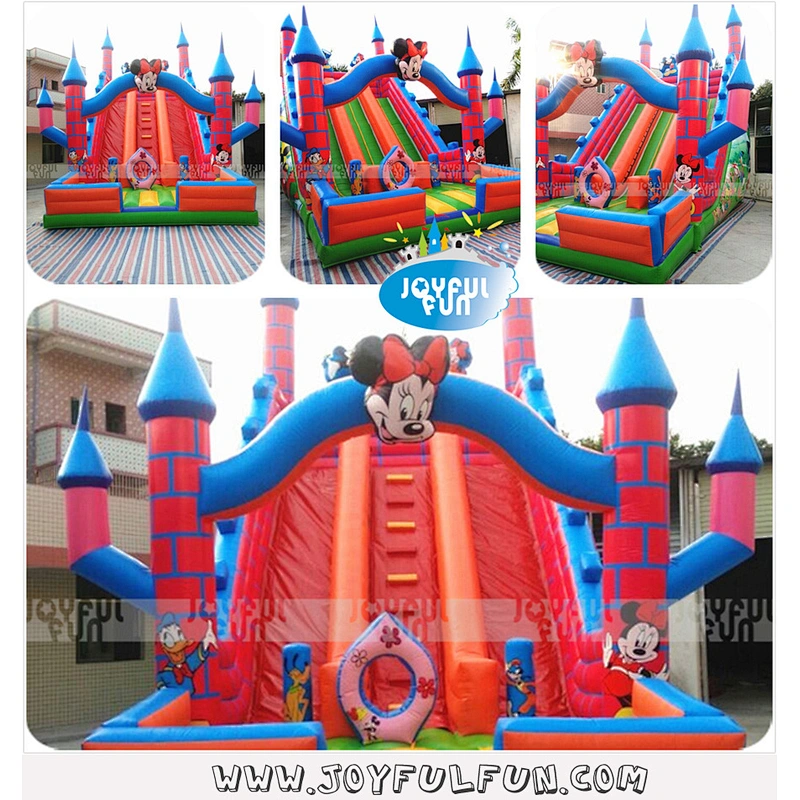 Professional supplier custom print playground used Inflatable dry slide  indoor outdoor inflatable playground slide for children