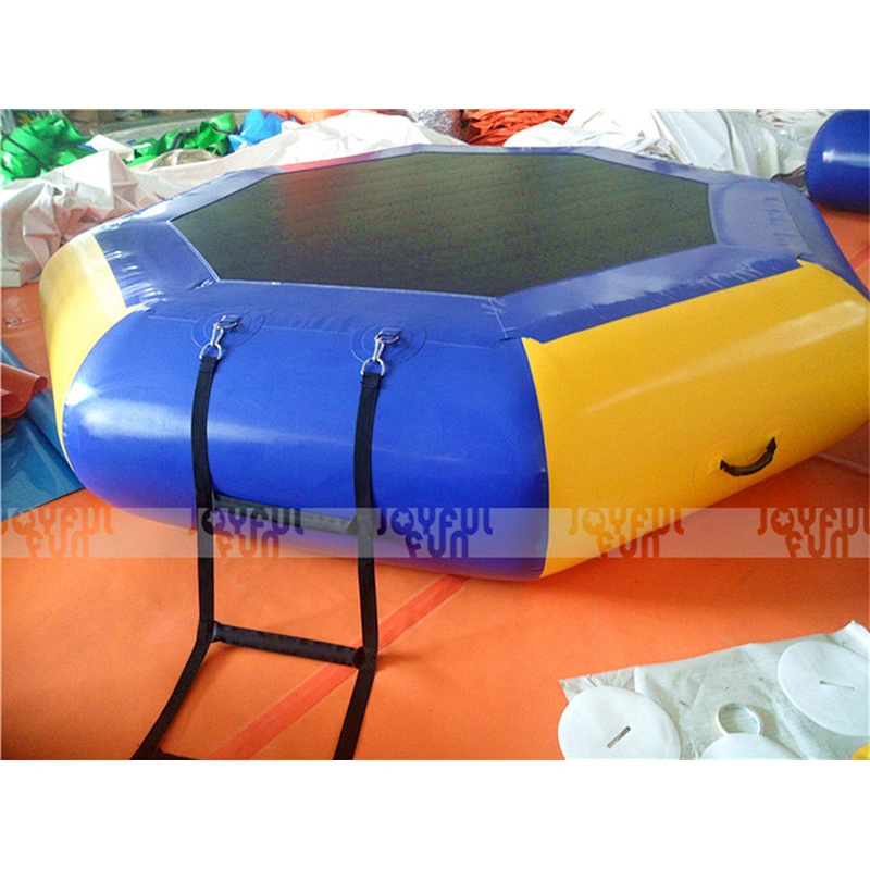 Commercial cheap inflatable trampoline water Jumping trampoline game floating inflatable jumping toy