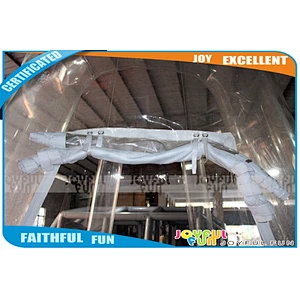 Clear home gym inflatable tent with basketball hoop for children