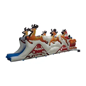 Christmas Theme Inflatable Obstacle Course Durable Inflatable Obstacle Christmas Deer Obstacle Course