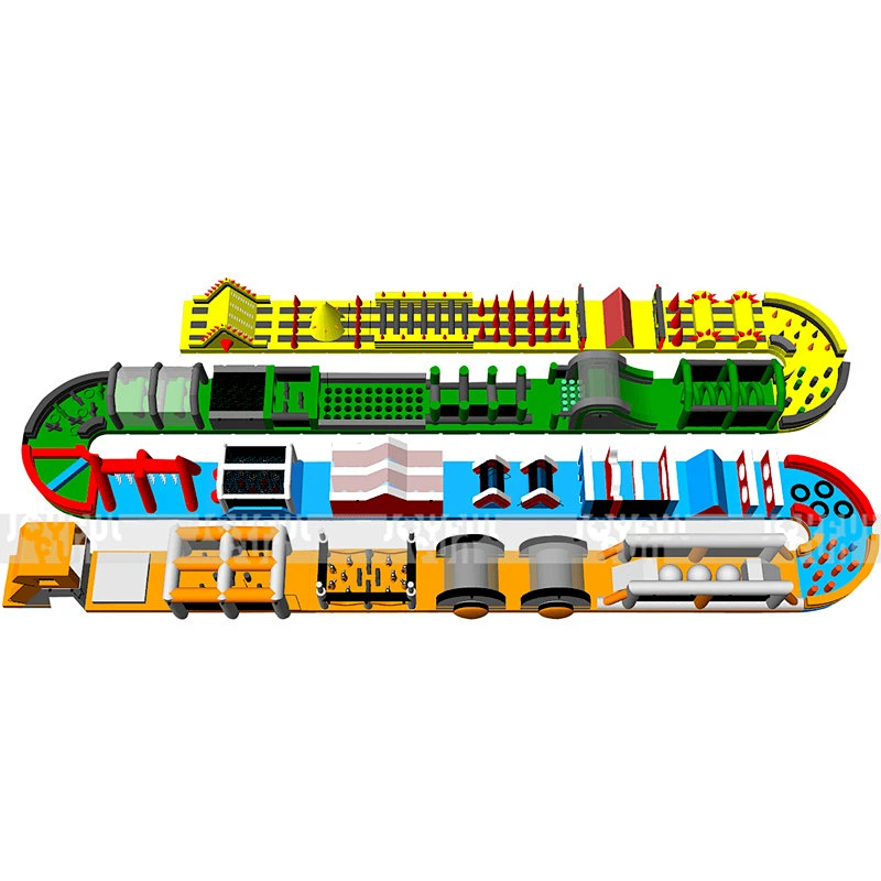 The biggest U turn adult inflatable obstacle cours inflatable obstacle course for sale