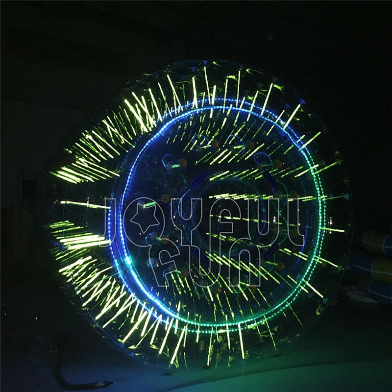 LED Lighting reflective Kids Adults Playing Fun Inflatable Water Sport Toys Inflatable Floating Water Roller Ball For Sale