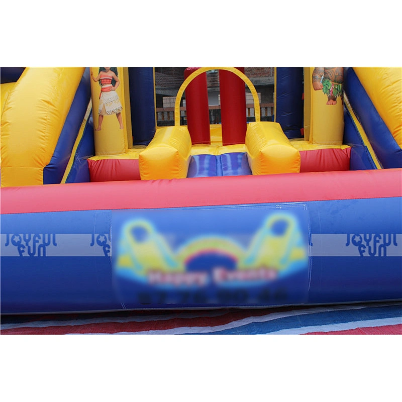Customized Cartoon Print Inflatable Games Jumping Castle Combo Inflatable Bouncy House with Slide