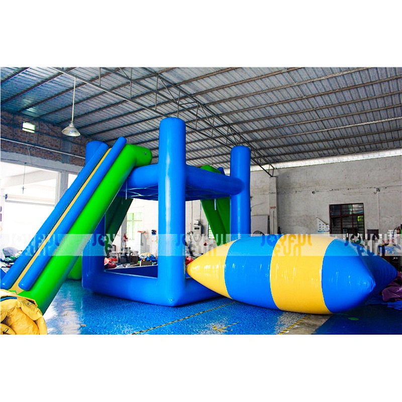 Commercial top grade inflatable water slide and jumping pillow game for amusement park inflatable water toys