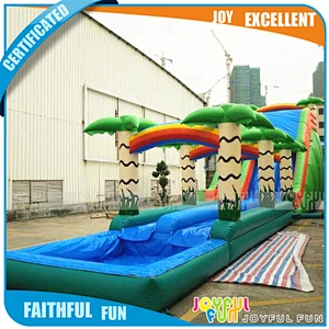 Cheap inflatable water slide, inflatable slide with pooling, inflatable bouncy slide for kids