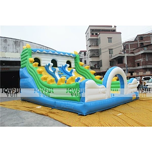 New design inflatable double line slide inflatable colorful dry slide inflatable bouncy slide for kids