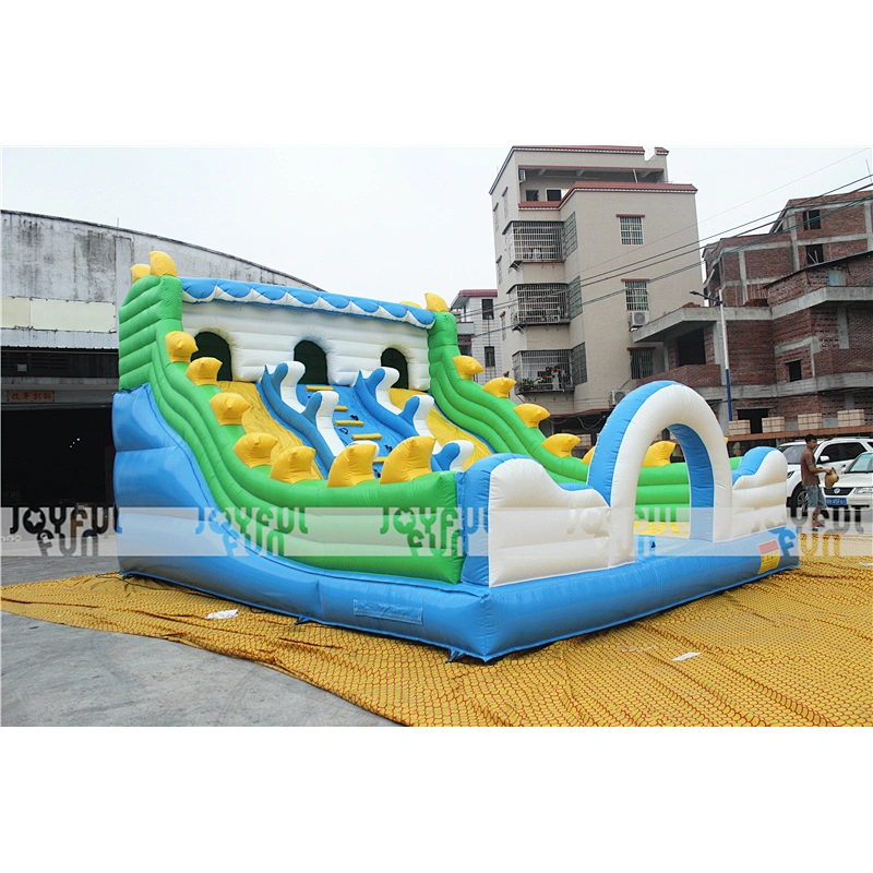 New design inflatable double line slide inflatable colorful dry slide inflatable bouncy slide for kids