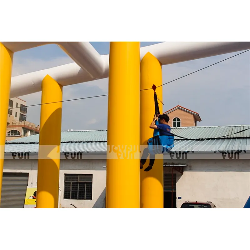 2020 Joyful Fun New Custom Water Sports Outdoor Large Airtight Inflatable Water Park Zip Line for Sale