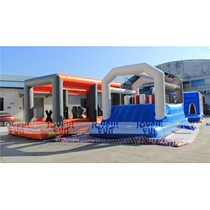 The biggest U turn adult inflatable obstacle cours inflatable obstacle course for sale