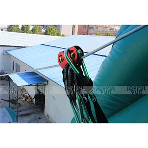 Professional Supplier Hot Selling Outdoor Zip Line Game Large Commercial Inflatable Zip Line for Sale