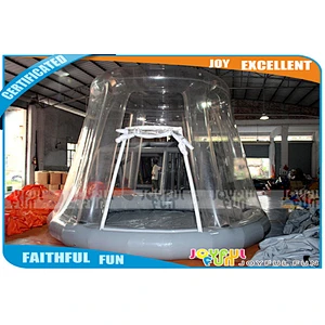 Clear home gym inflatable tent with basketball hoop for children