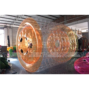 Customized color Orange inflatable roller ball inflatable PVC bumper ball for adult