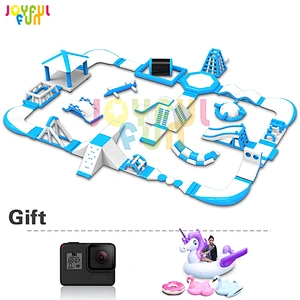 Customized outdoor inflatable floating water park inflatable aqua park pool water play equipment
