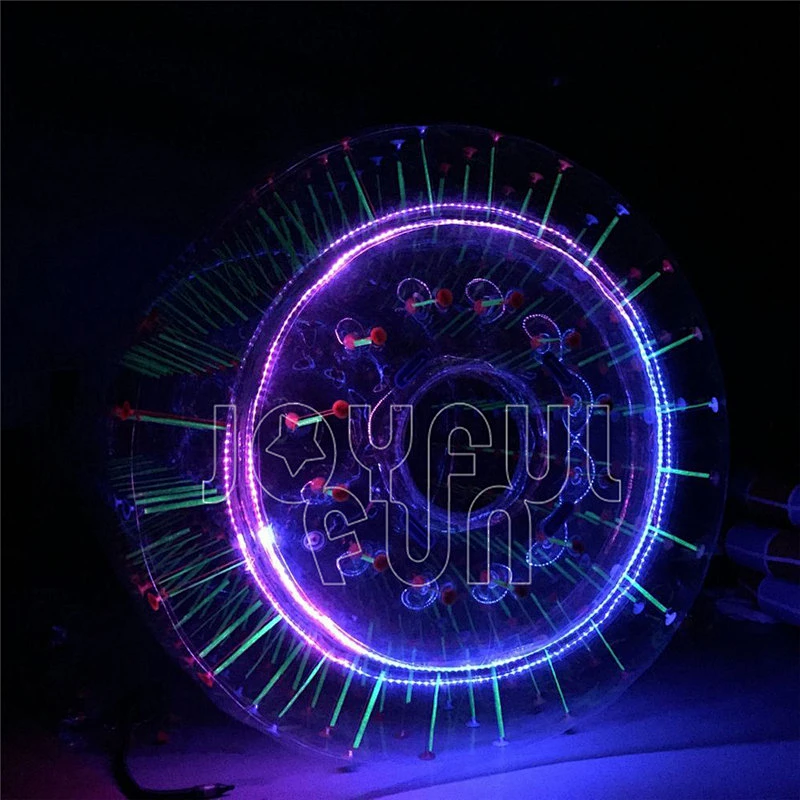 Swimming pool use colorful led light inflatable fun roller water roller/ inflatable walking roller/ water park toys