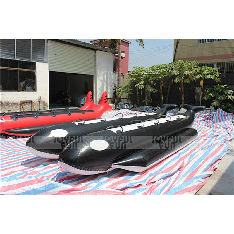 Professional factory price inflatable banana boat double line seats inflatable floating game for sale