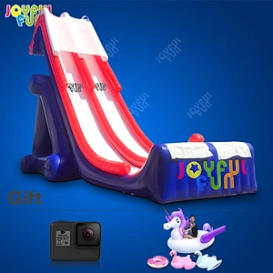 Factory customize cheap water play equipment water slide inflatable yacht boat slide for yacht