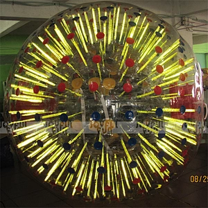 Customize inflatable rolling fluorescence zorb ball inflatable for sale