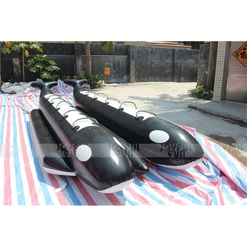 Professional factory price inflatable banana boat double line seats inflatable floating game for sale