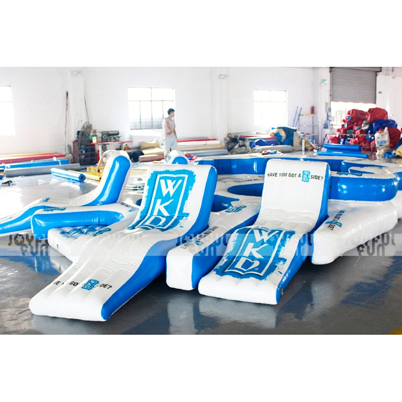 China Professional Supplier High quality  PVC  Inflatable Floating Water Island Climbing Tower Slide