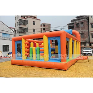 Alibaba Export Sports Items List Colorful Inflatable Obstacle Courses for Sale