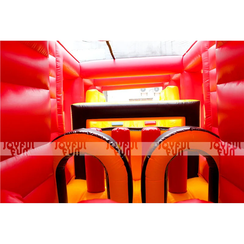 Best seller inflatable red truck obstacle inflatable obstacle course kid and adult inflatable obstacle course