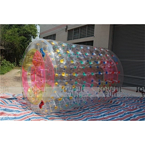 Professional China factory inflatable water roller funny game inflatable wheel toy for kids or adults