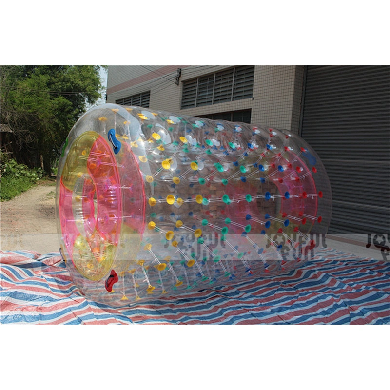 Professional China factory inflatable water roller funny game inflatable wheel toy for kids or adults