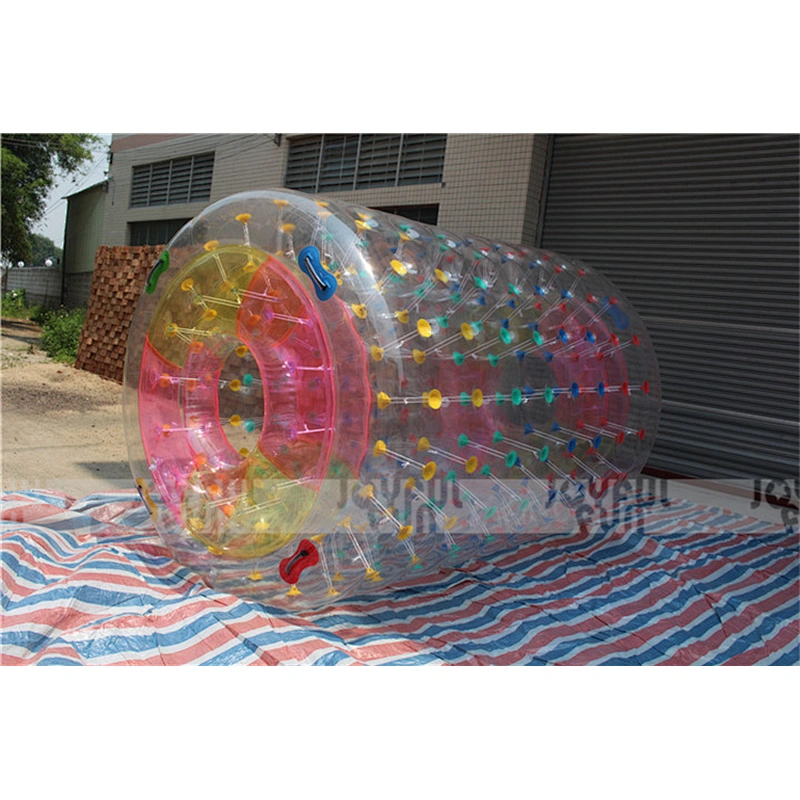 Professional China factory inflatable water roller funny game inflatable wheel toy for kids or adults