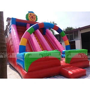 China low price high quality funny game inflatable slide clown dry slide inflatable jumping game for sale