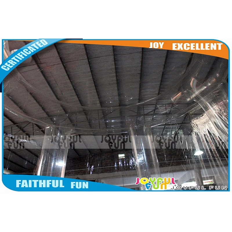 Clear home gym inflatable tent with basketball hoop for children