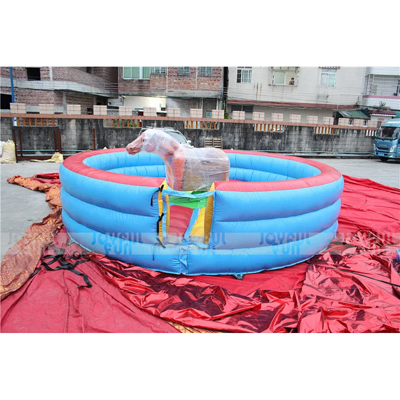 High quality Adults inflatable horse rodeo rides machine outdoor playground kids amusement park inflatable bull rodeo machine