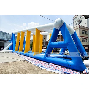 2020 Joyful Fun New Custom Water Sports Outdoor Large Airtight Inflatable Water Park Zip Line for Sale