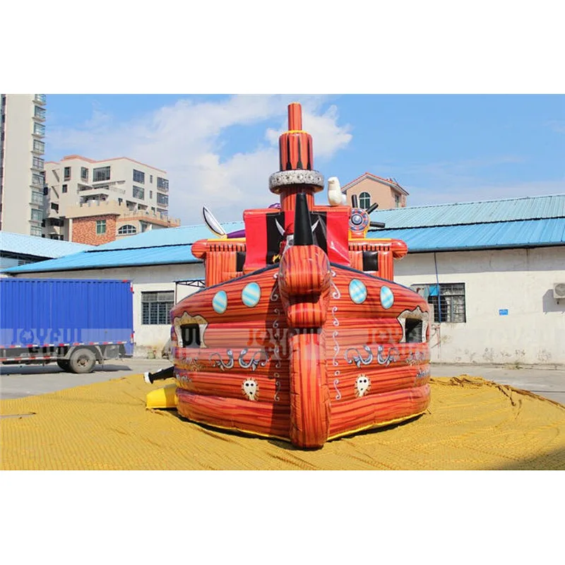 High quality professional factory inflatable full printed inflatable pirate ship slide playground inflatable game