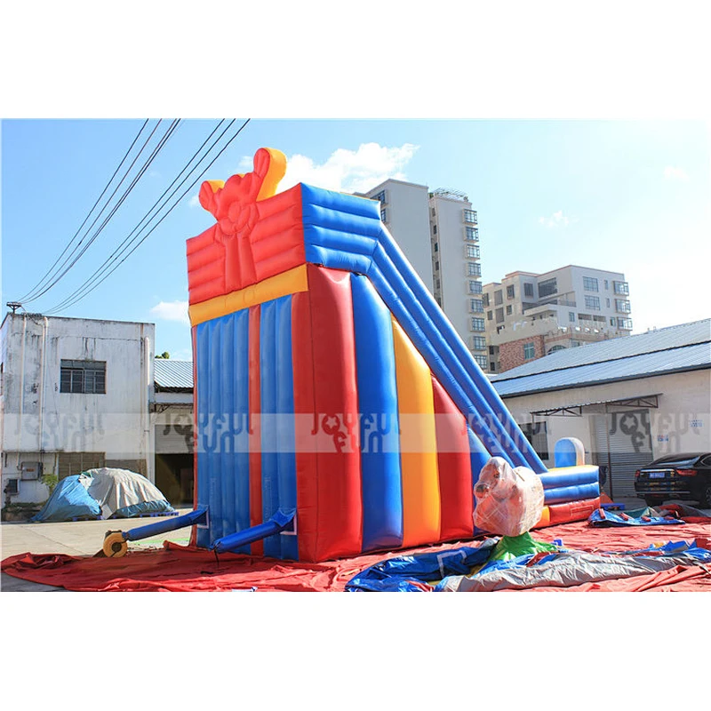 New design China factory price inflatable beautiful design giant dry slide inflatable slide jumping game for sale