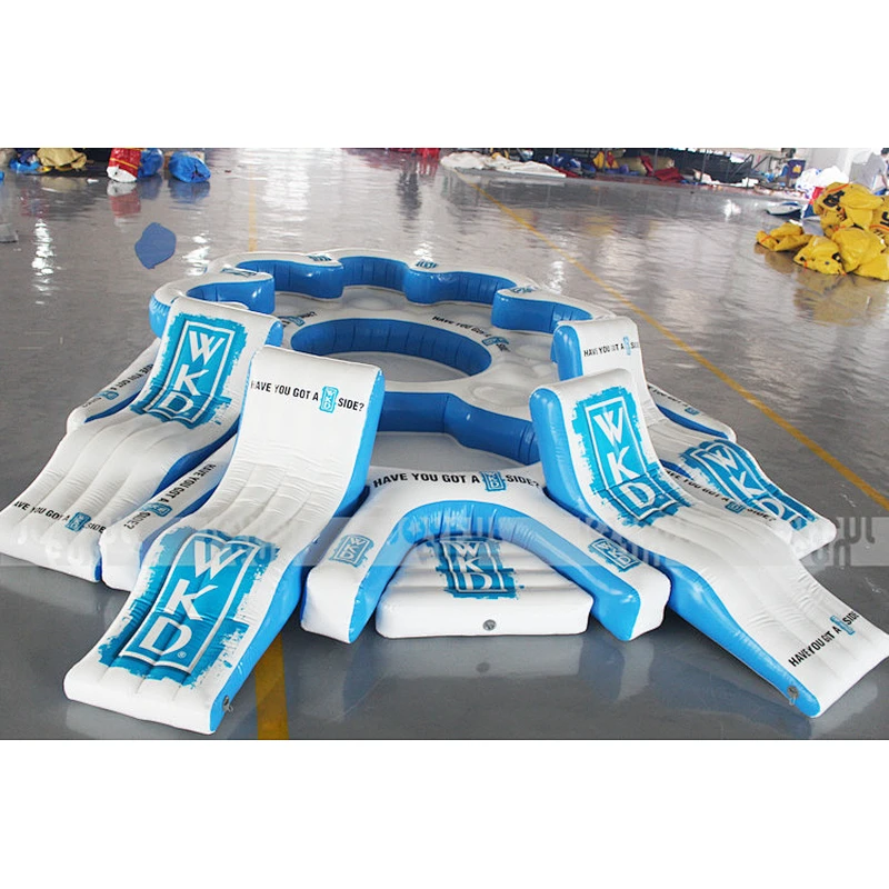 Factory new design good quality inflatable water floating sofa big water combo with cheap price