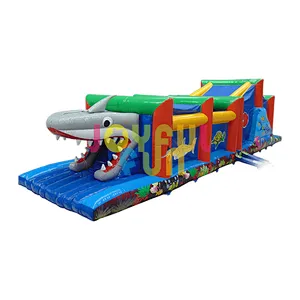 Christmas Santa commercial inflatable obstacle course inflatable obstacle game