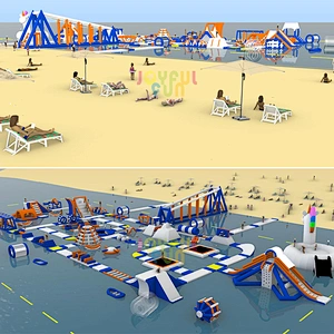 2021 JOYFUL FUN Commercial Large Adult Water Games Amusement Floating Inflatable Water Park
