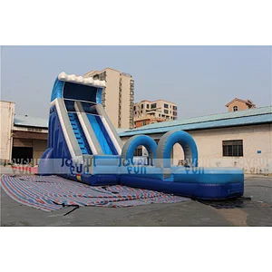 The most popular commercial grade inflatable wave water slide inflatable jumping model for sale