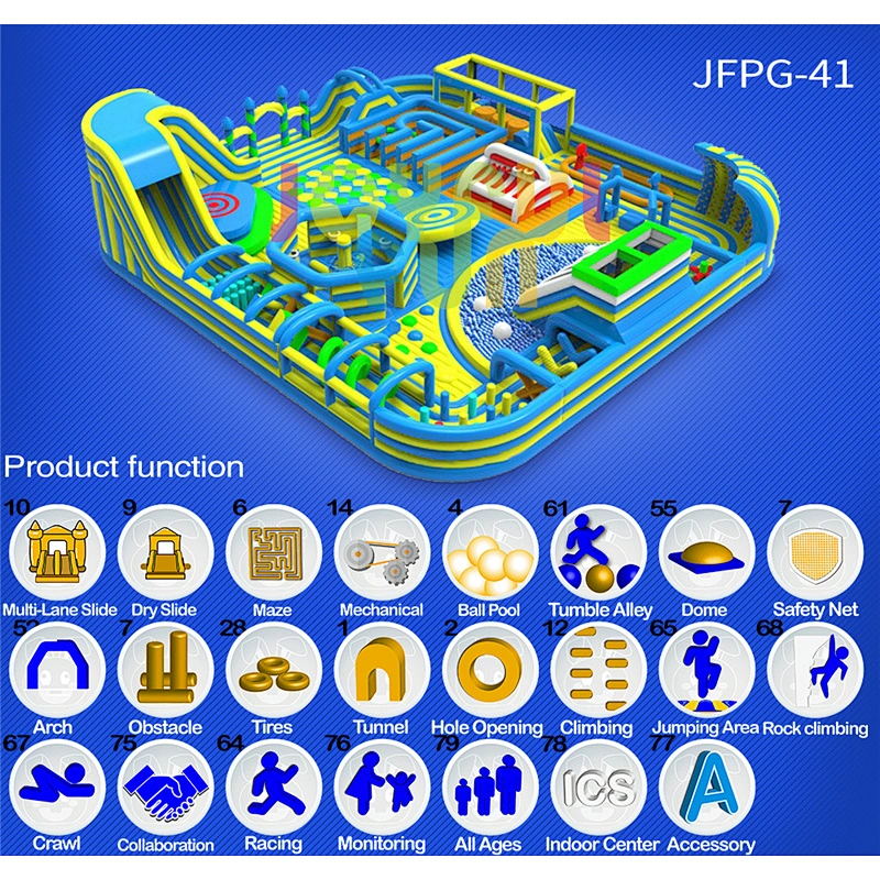 Professional OEM Customized Theme Park Commercial Indoor Outdoor Large Inflatable Park