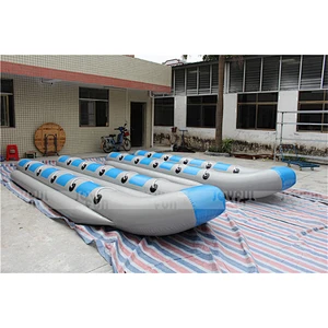 10 seats double tube inflatable funny flying banana boat for events or water games