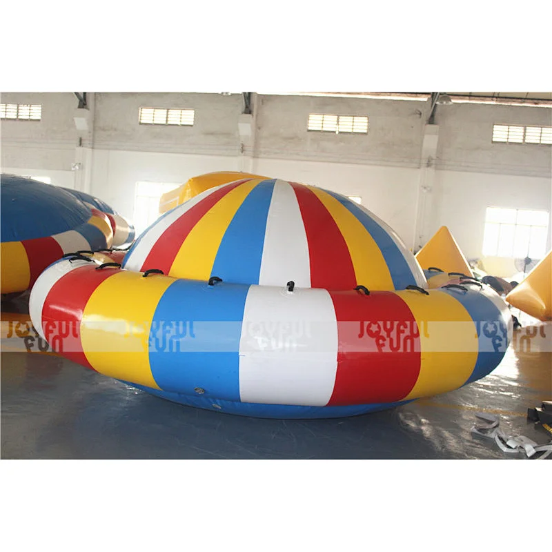 New product Joyful Fun factory inflatable flying boat towable inflatable disco boat for sale