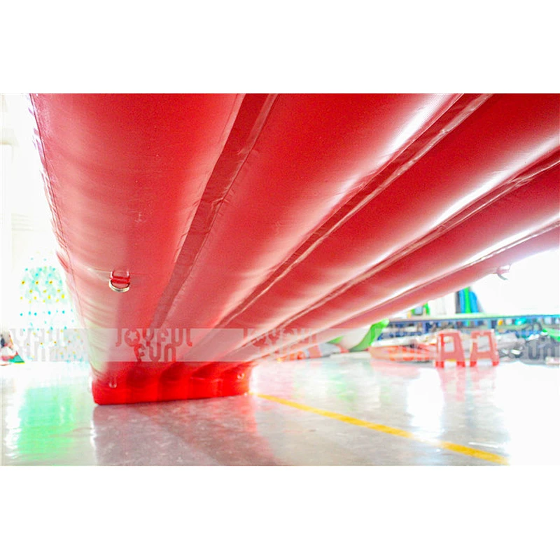 Outdoor big red and yellow inflatable water slide for yacht