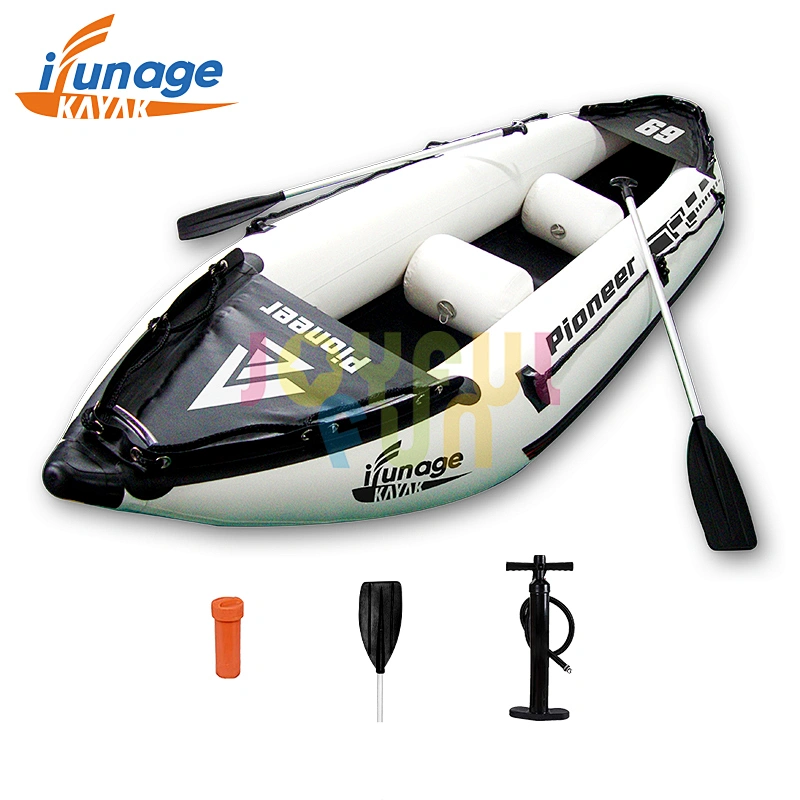 Joyful Fun factory customize durable folding 2 seat inflatable cheap kayaks